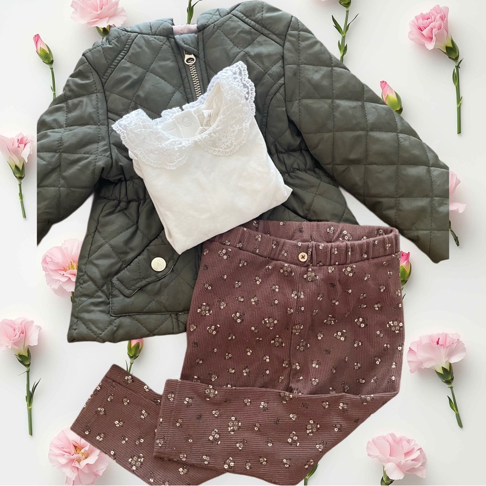 Baby Girl Jacket and Pants Outfit Set Size 12M